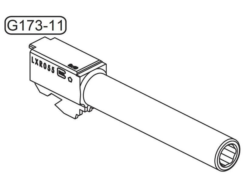 Steel Outer Barrel For GHK Glock G17 Gen3 GBB Airsoft ( G173-11 )