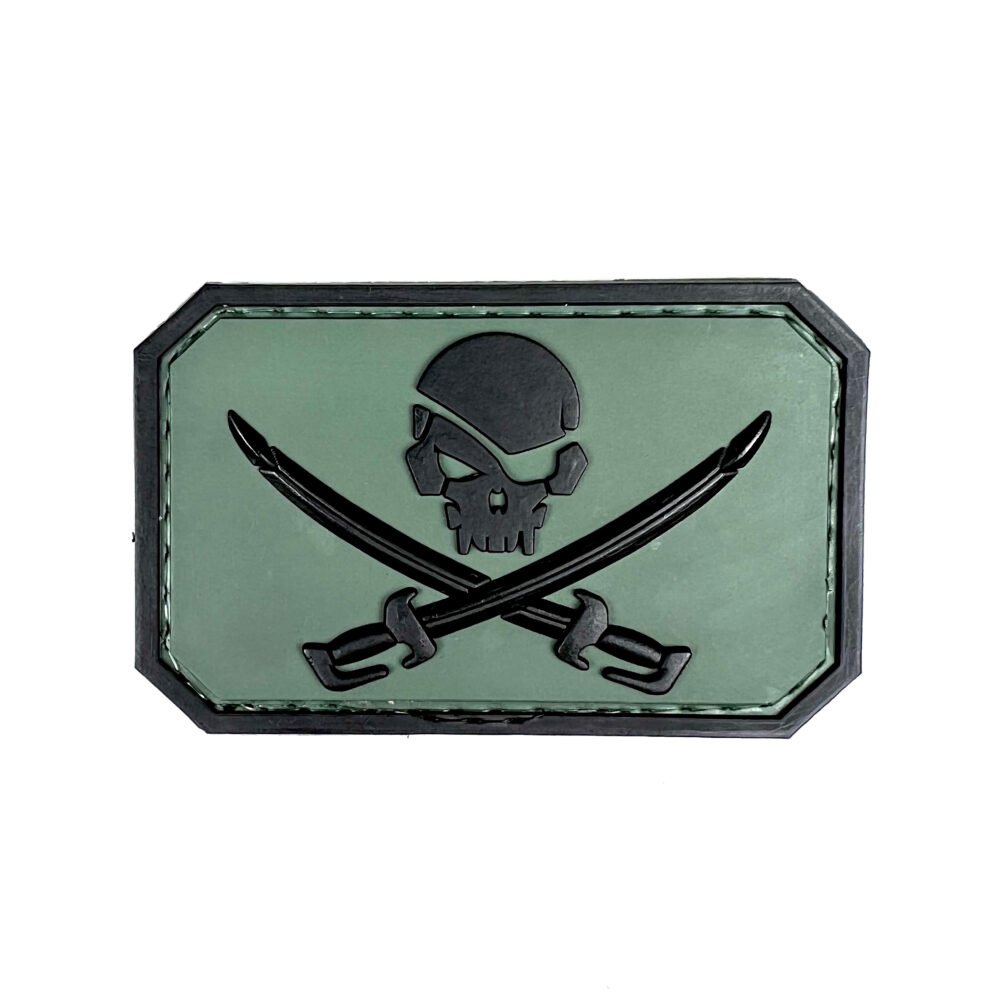 Patch PVC 3D SEAL TEAM, black/green