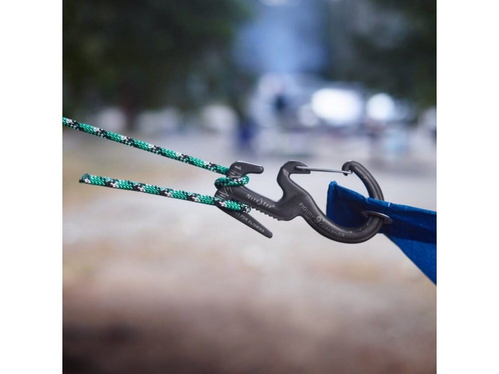 FIGURE 9(R) CARABINER ROPE TIGHTENER in metal color - small S - Combo set (2ks)