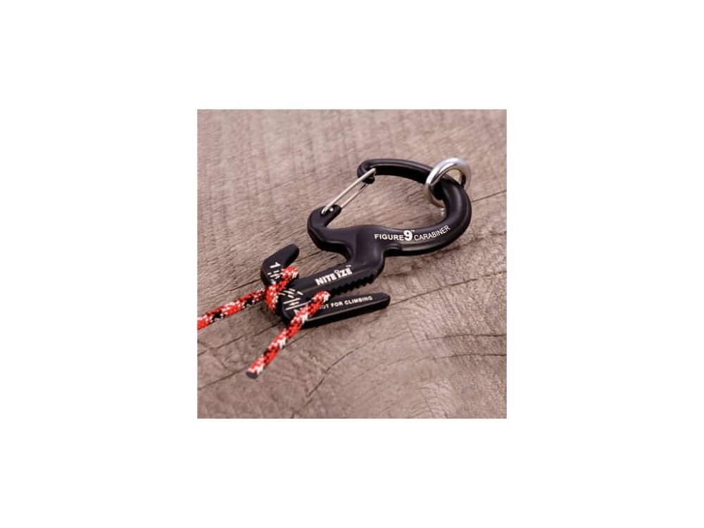 FIGURE 9(R) CARABINER ROPE TIGHTENER in metal color - small S - Combo set (2ks)