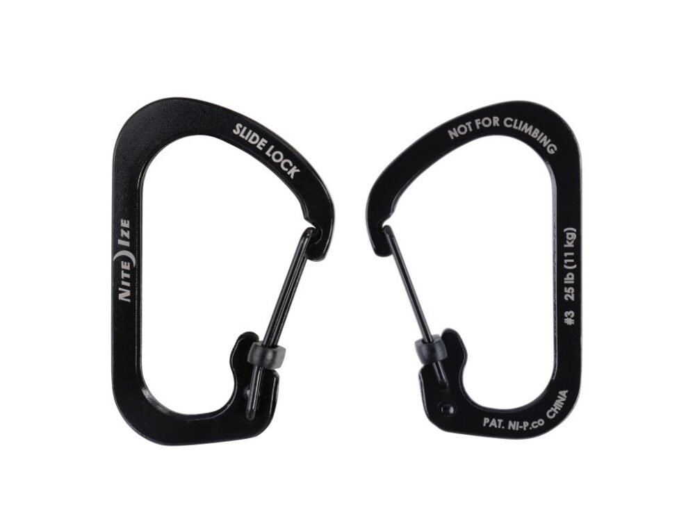 SLIDELOCK(R) CARABINER STAINLESS STEEL, black - size 6