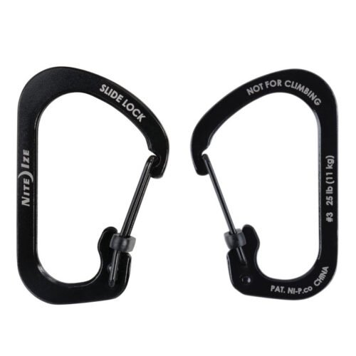 SLIDELOCK(R) CARABINER STAINLESS STEEL, black - size 6