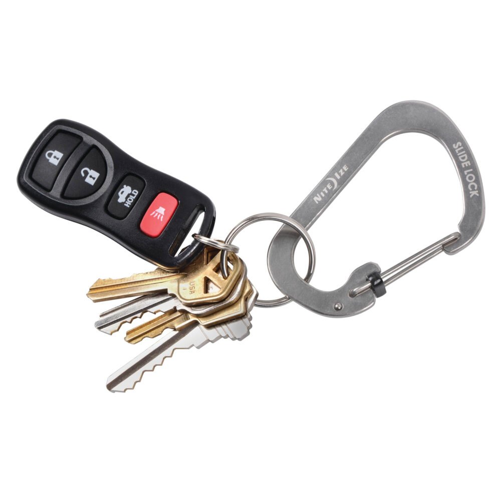 SLIDELOCK(R) CARABINER STAINLESS STEEL, black - size 6