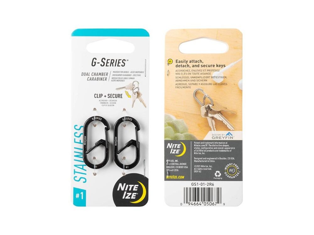 G-SERIES(TM) DUAL CHAMBER CARABINER (2pcs), black - size 1