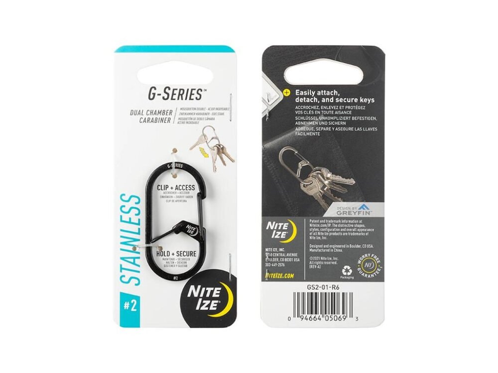 G-SERIES(TM) DUAL CHAMBER CARABINER, black - size 2
