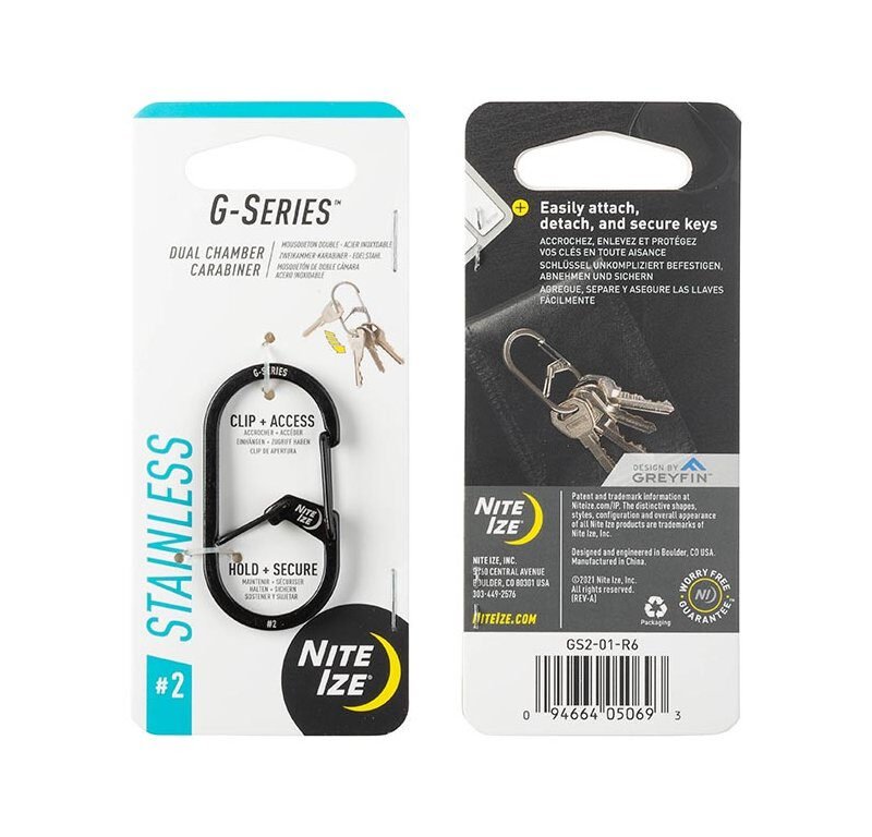 G-SERIES(TM) DUAL CHAMBER CARABINER, black - size 2