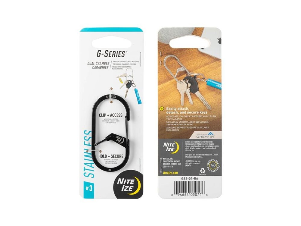 G-SERIES(TM) DUAL CHAMBER CARABINER, black - size 3