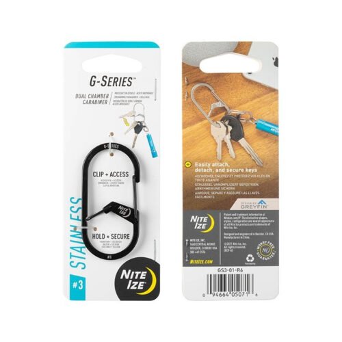 G-SERIES(TM) DUAL CHAMBER CARABINER, black - size 3