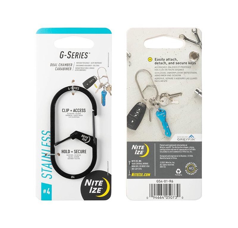 G-SERIES(TM) DUAL CHAMBER CARABINER, black - size 4