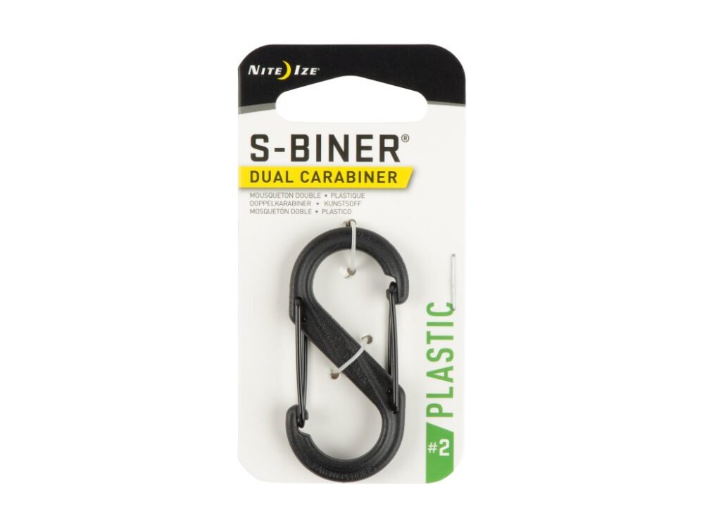 39454 S-BINER(R) PLASTIC DUAL CARABINER, black - size 2