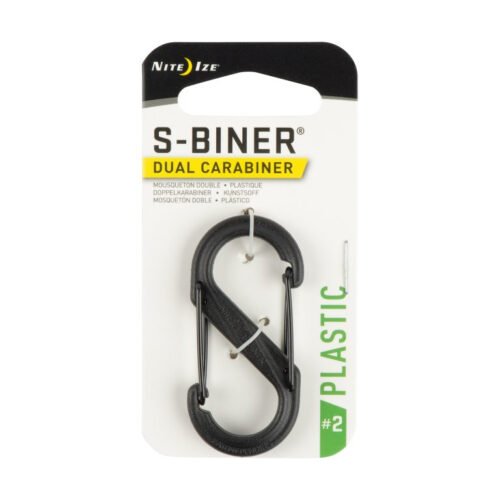 39454 S-BINER(R) PLASTIC DUAL CARABINER, black - size 2