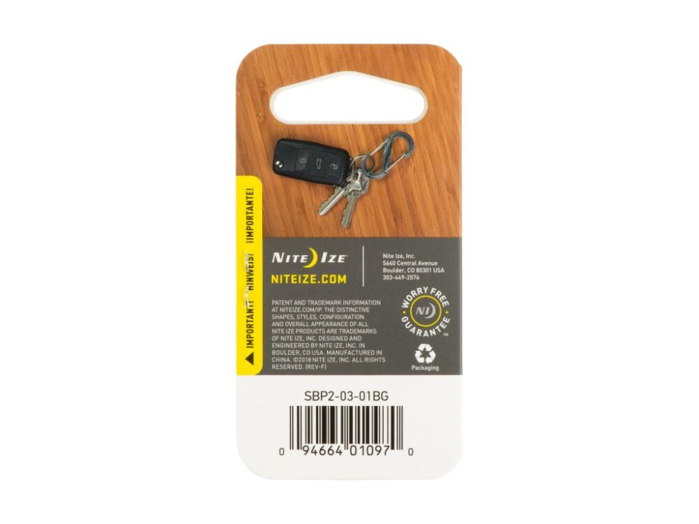 39455 S-BINER(R) PLASTIC DUAL CARABINER, black - size 2