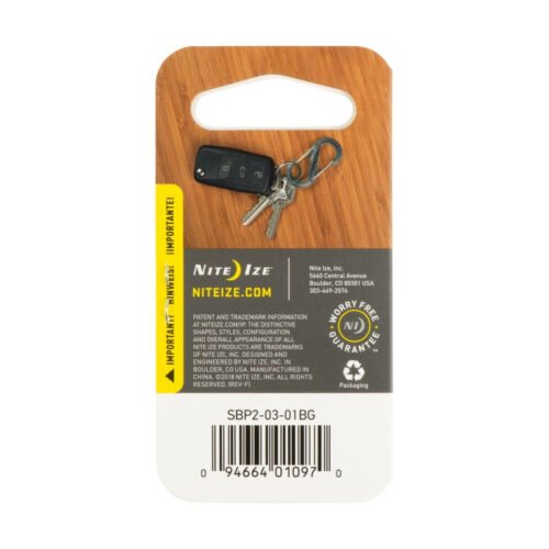 39455 S-BINER(R) PLASTIC DUAL CARABINER, black - size 2