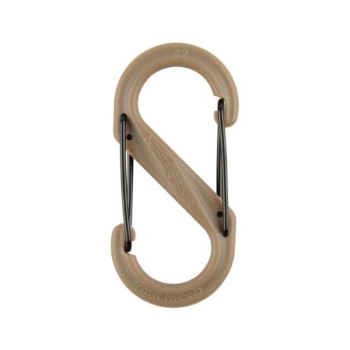 39459 S-BINER(R) PLASTIC DUAL CARABINER, coyote - size 2