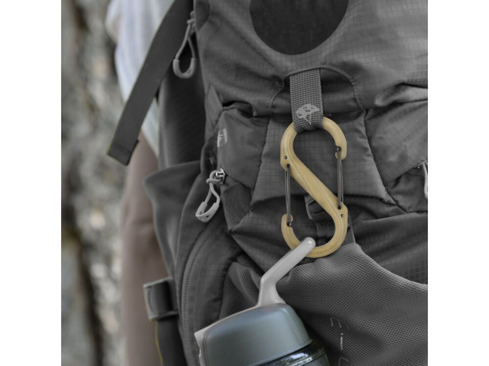 39477 S-BINER(R) PLASTIC DUAL CARABINER, coyote - size 4