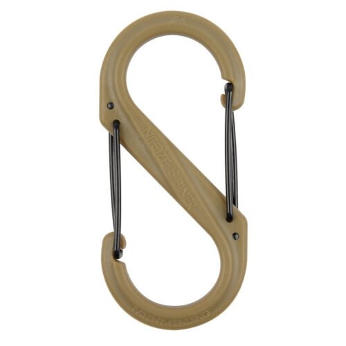 39478 S-BINER(R) PLASTIC DUAL CARABINER, coyote - size 4