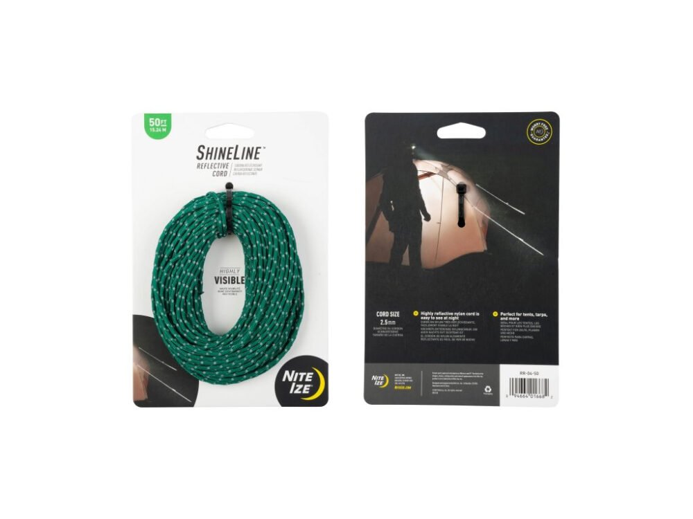 SHINELINE(TM) REFLECTIVE CORD, green - 1524cm / 50 ft