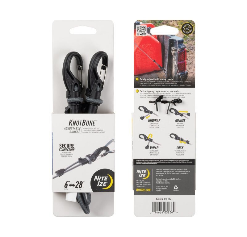 KNOTBONE(TM) ADJUSTABLE BUNGEE 15-66cm, grey