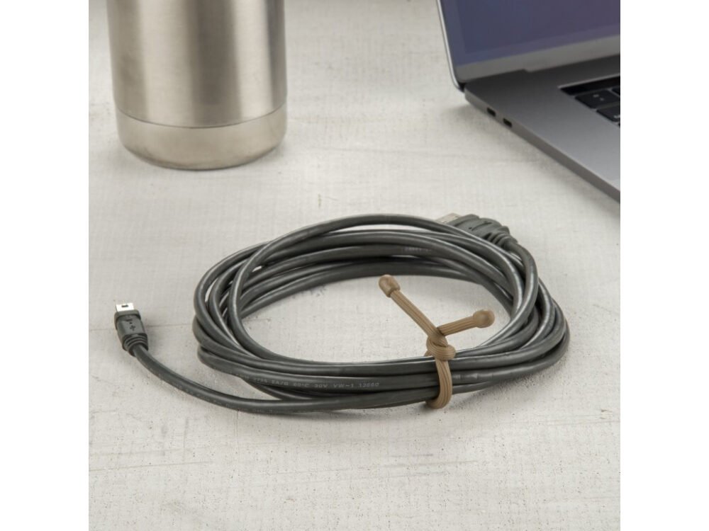 39565 GEAR TIE(R) REUSABLE RUBBER TWIST TIE(TM) (2pcs), coyote - length 6"