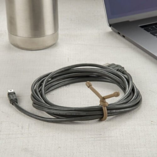 39565 GEAR TIE(R) REUSABLE RUBBER TWIST TIE(TM) (2pcs), coyote - length 6"