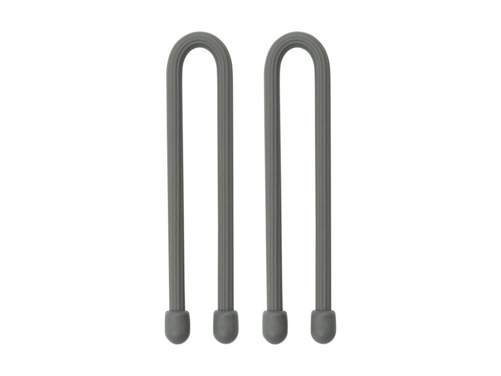 39570 GEAR TIE(R) REUSABLE RUBBER TWIST TIE(TM) (2pcs), Charcoal - length 6"