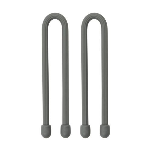 39570 GEAR TIE(R) REUSABLE RUBBER TWIST TIE(TM) (2pcs), Charcoal - length 6"