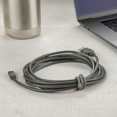 39572 GEAR TIE(R) REUSABLE RUBBER TWIST TIE(TM) (2pcs), Charcoal - length 6"