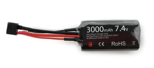 Li-Ion Battery TITAN 7.4V 3000mAh, 30C - Monoblock (PEQ Brick)
