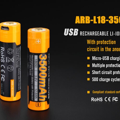 Charging battery USB Fenix 18650 3500mAh (Li-ion)