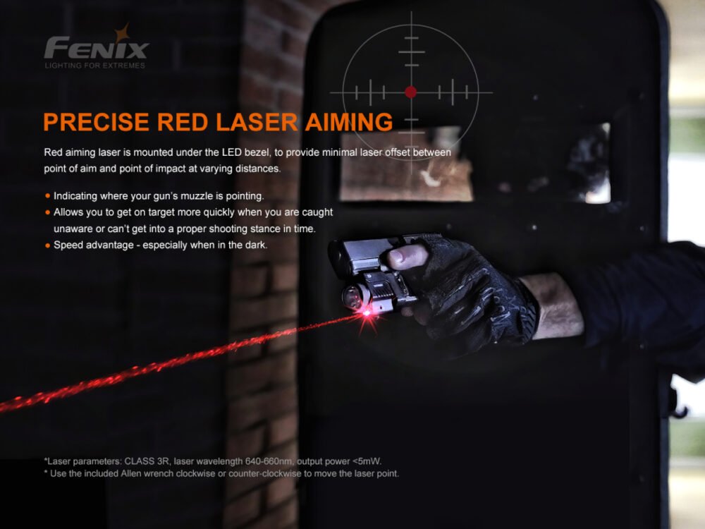 FENIX GL22 TACTICAL LIGHT WITH RED LASER SIGHT