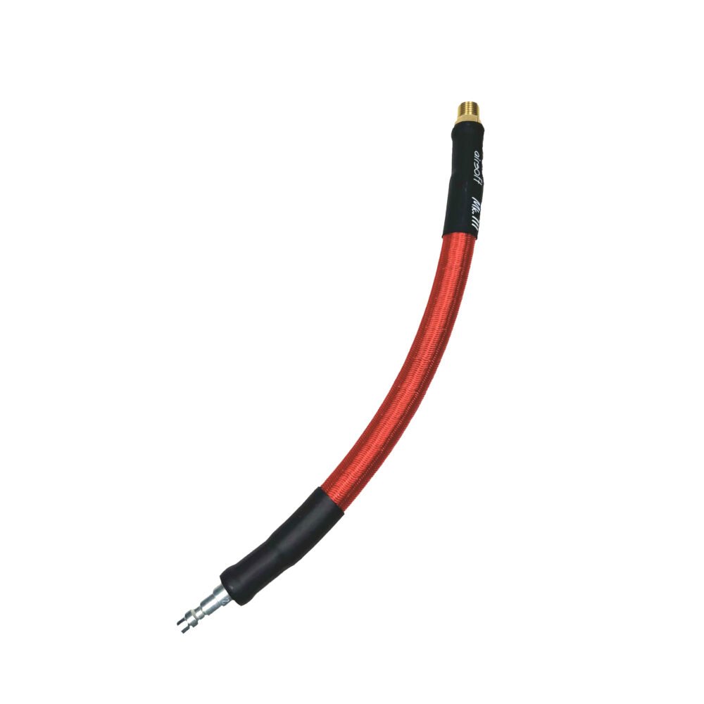 40258 EPeS IGL HPA S a F Braided Hose, 20 cm, QD Foster plus 1/8 NPT - Red
