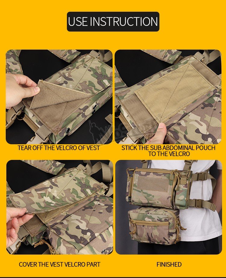 WST Abdominal Fanny Pack with Velcro Mount - MC