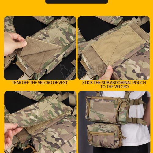 40365 WST Abdominal Fanny Pack with Velcro Mount - Tan