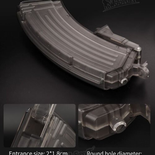 Speedloader type AK, 1000 BBs - Transparent (dark)