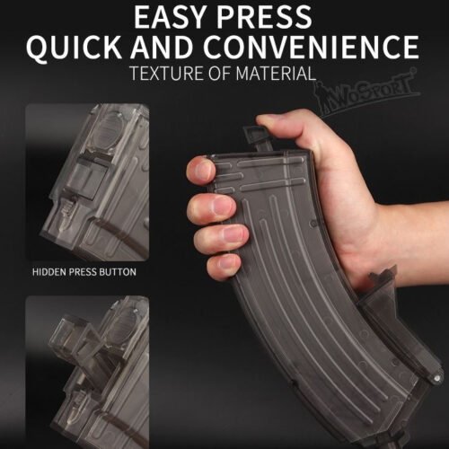 Speedloader type AK, 1000 BBs - Transparent (dark)