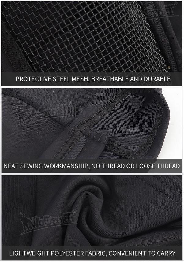 Shadow Balaclava with Steel Half Fighter Face Mask - MC