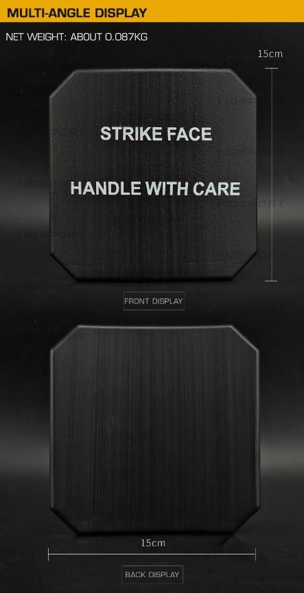 40624 Tactical Side Pads 6x6'' Dummy - plastic (2PCS) - Black