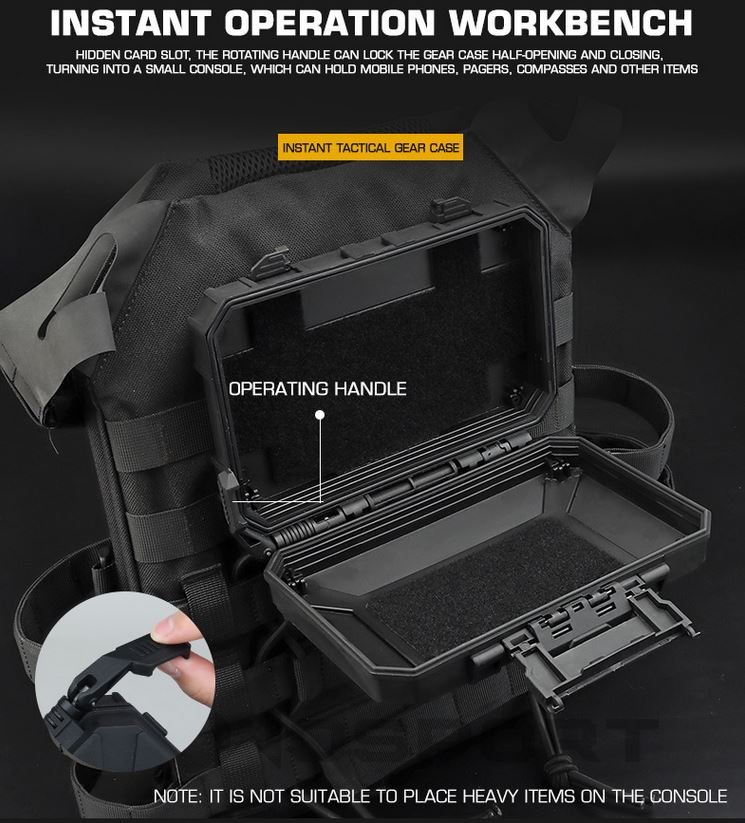 Waterproof Molle tactical gear case - Black