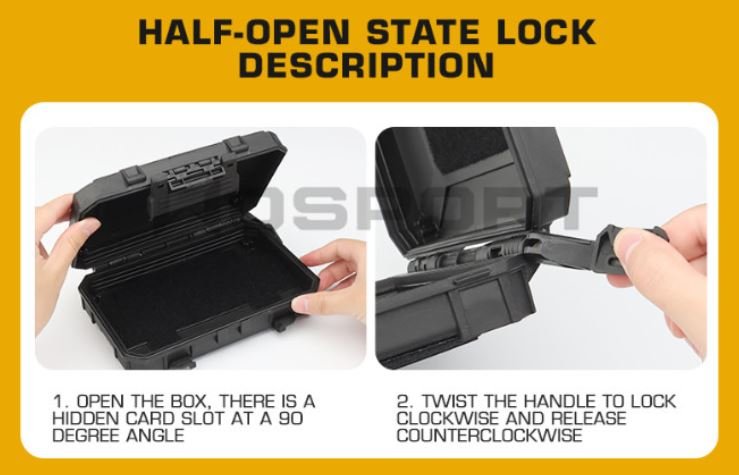 Waterproof Molle tactical gear case - Black