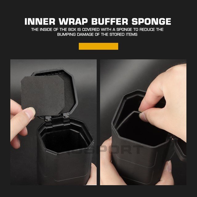 WST Tactical Storage Box, 16x6x6 cm - Black