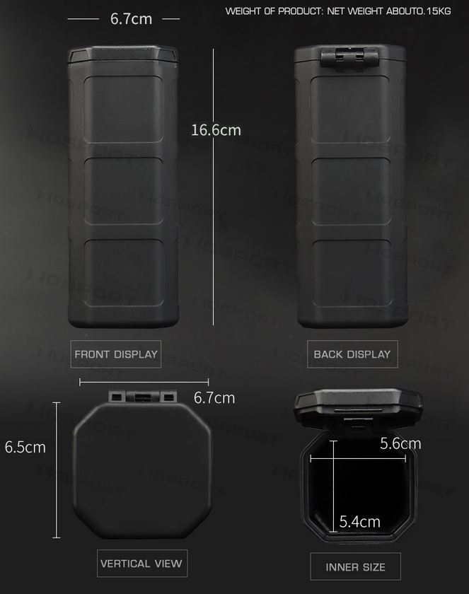 WST Tactical Storage Box, 16x6x6 cm - Tan