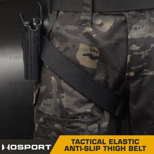 Tactical Elastic Anti-slip Thigh Belt - TAN