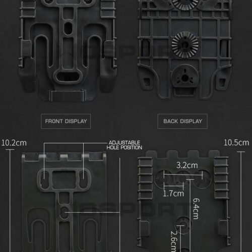 WST Quick Locking System Kit for QLS Holsters - Black