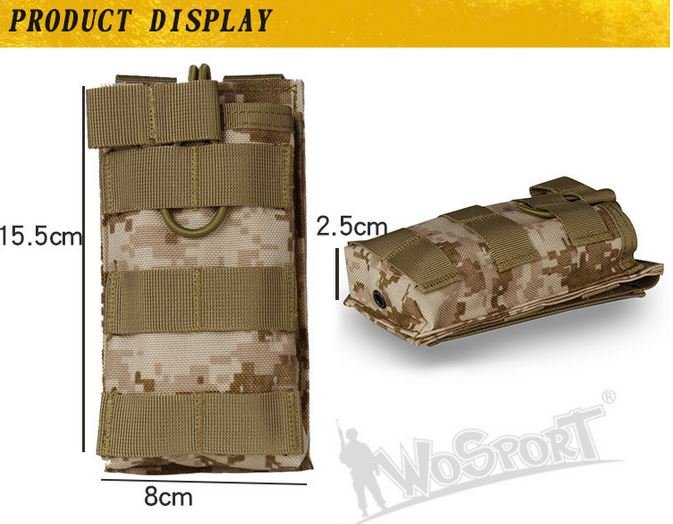 MOLLE Open Single M4 magazine storage bag/Pouch - Black