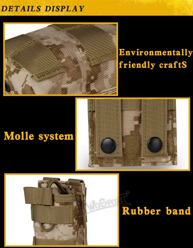 MOLLE Open Single M4 magazine storage bag/Pouch - Black