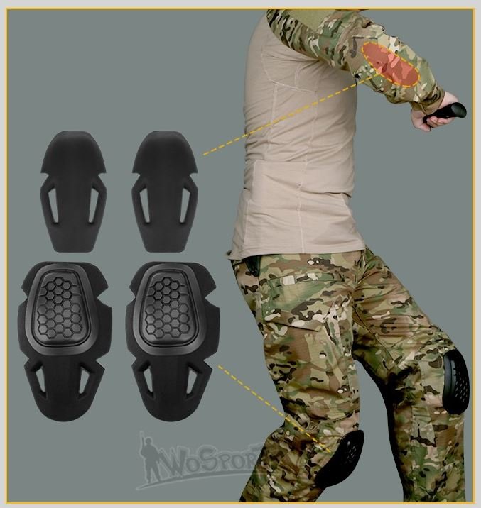 G4 Protective gear tactical Kneepads elbow pads set - Black