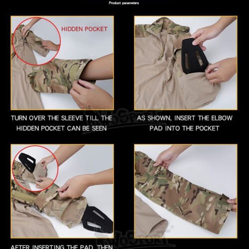 G4 Protective gear tactical Kneepads elbow pads set - Black