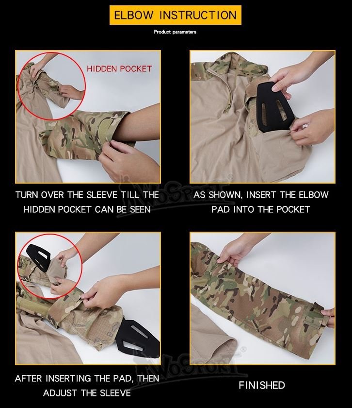 G4 Protective gear tactical Kneepads elbow pads set - Black