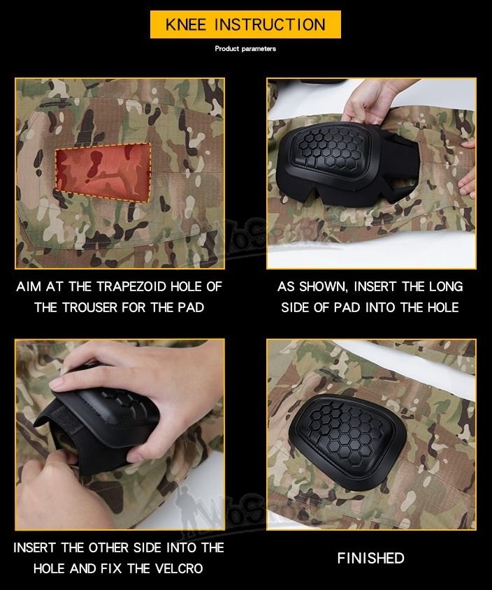 G4 Protective gear tactical Kneepads elbow pads set - Black