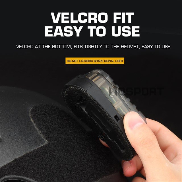 WST helmet signal light - TAN (red light)